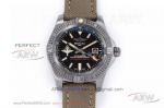 Perfect Replica GB Factory Breitling Avenger Black Bird V2 Upgrade Flax Nylon Strap 43mm Watch